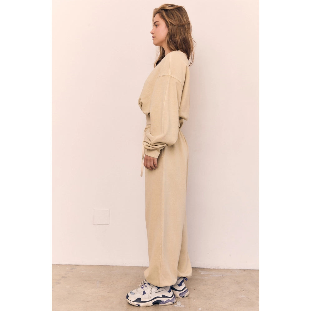 Blank Lab - Cropped Balloon Sweatshirt | Chalk