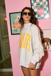 IOWA Reversible Mock Neck Sweatshirt - 'IOWA & IA'