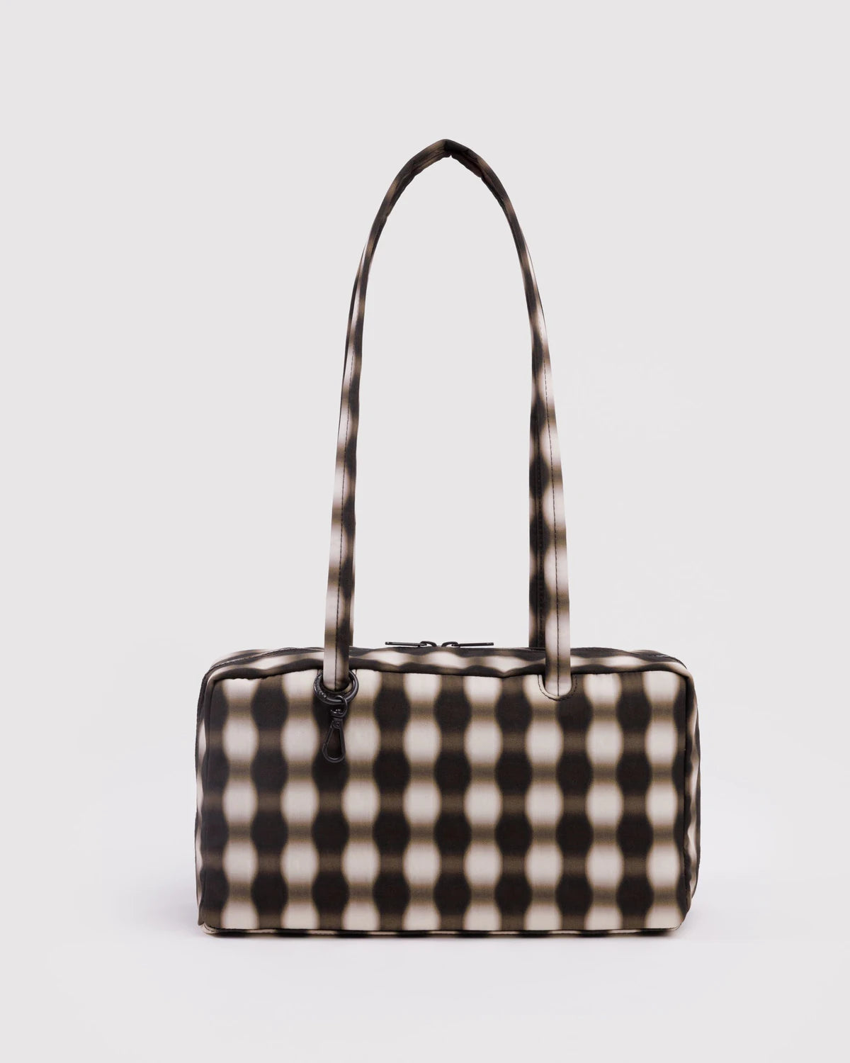 Baggu - Nylon Bowler Bag | Blurred Gingham Brown