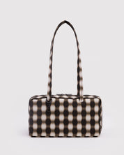Baggu - Nylon Bowler Bag | Blurred Gingham Brown