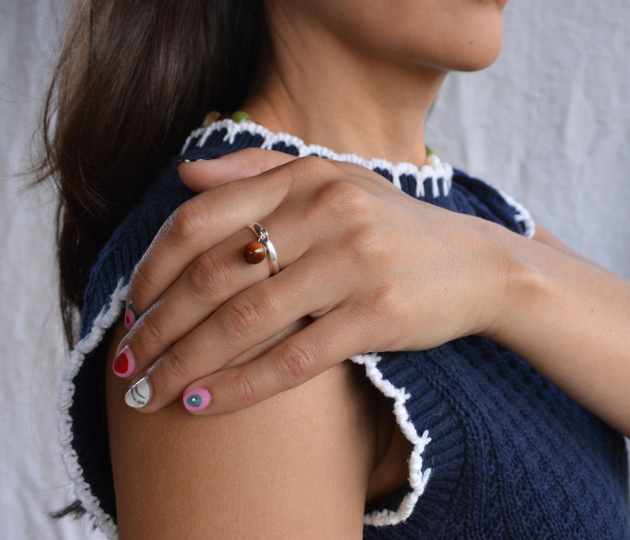 Gem & Blue - Kizzy Charm Ring | Silver