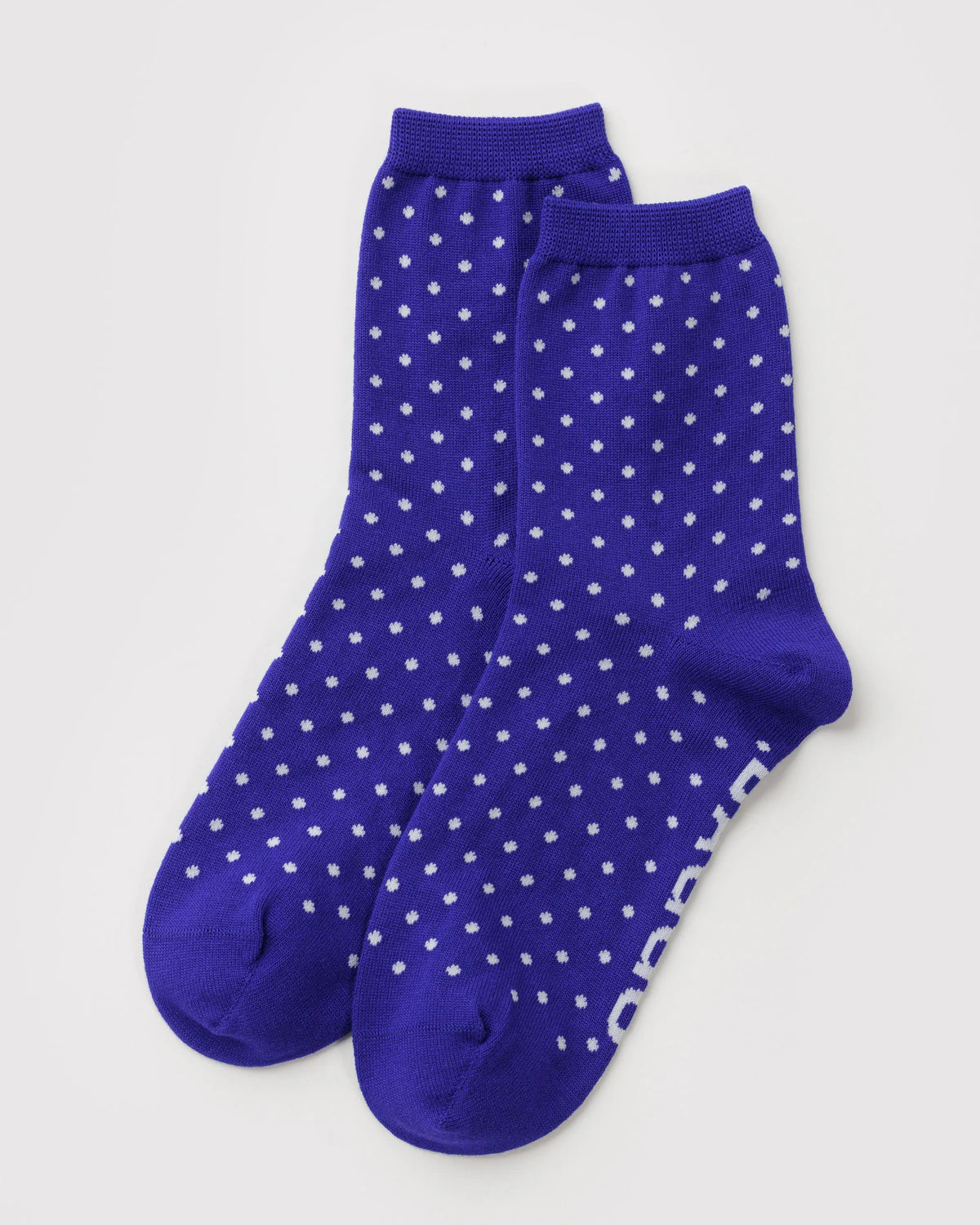 Baggu - Crew Sock | Micro Blue and White Polka Dot
