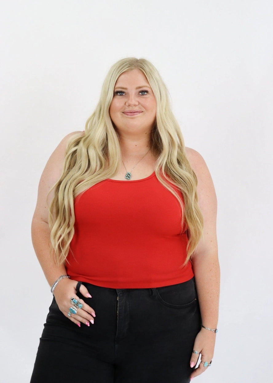 Alexander Jane - The Micro Ribbed Tank | Cherry