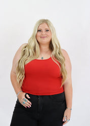 Alexander Jane - The Micro Ribbed Tank | Cherry