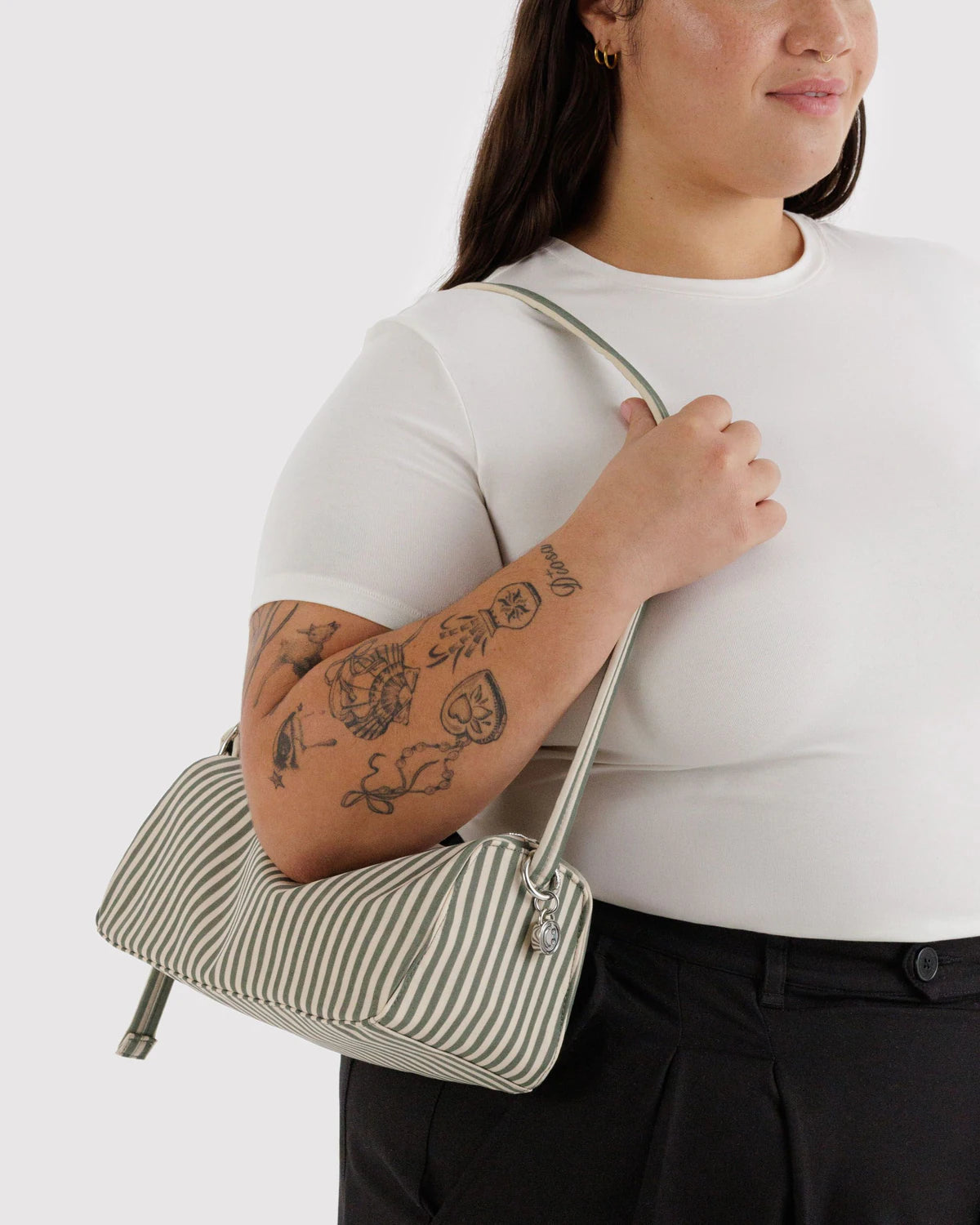 Baggu - Nylon Loaf Bag | Sage Stripe