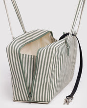 Baggu - Medium Nylon Bowler Bag | Sage Stripe