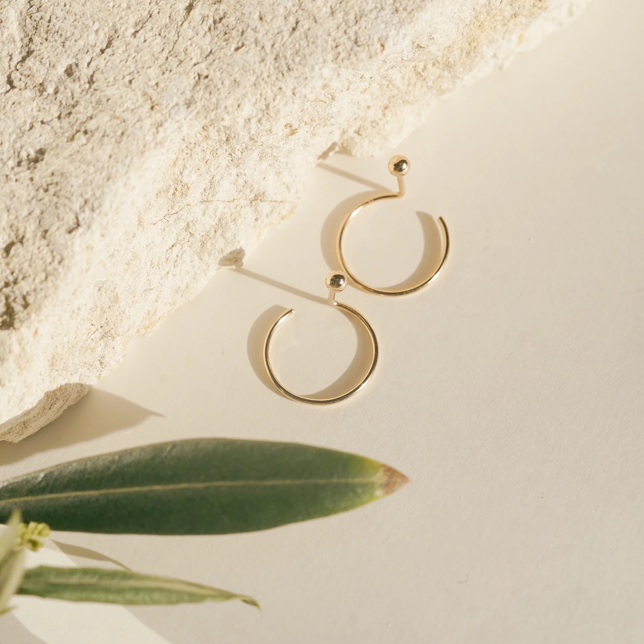 Baleen - Halo Earrings | Gold Ball