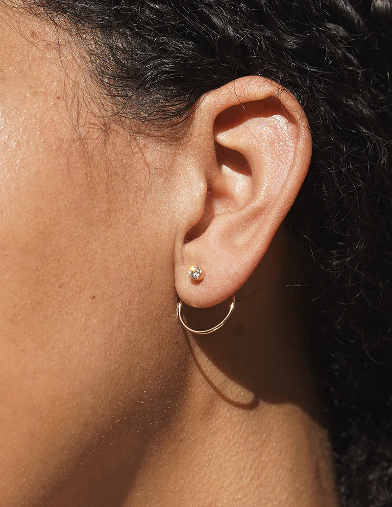 Baleen - Halo Earrings | Silver Stone