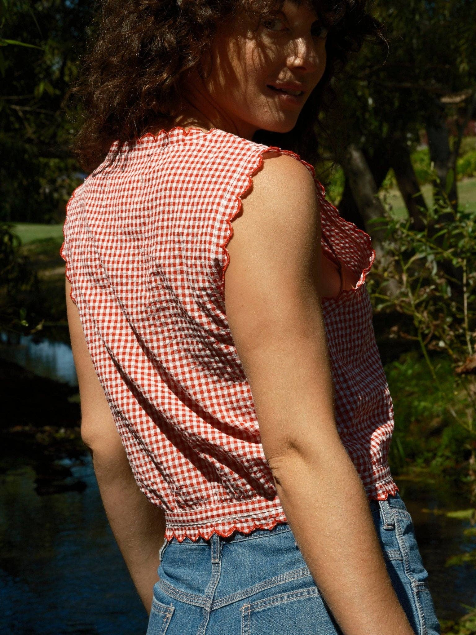 Mollusk - Helena Top | Red Gingham