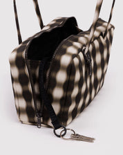 Baggu - Nylon Bowler Bag | Blurred Gingham Brown
