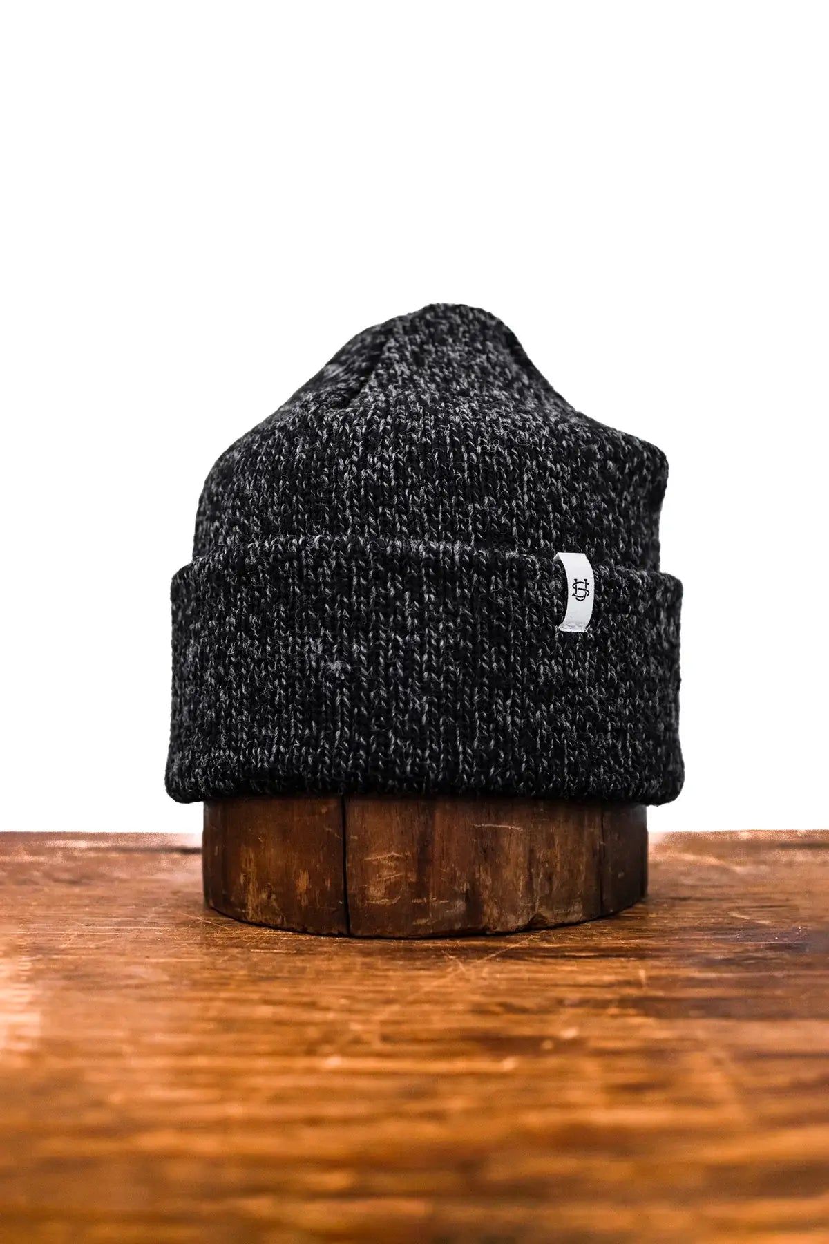 Upstate Stock - Upcycled Wool Ragg Beanie | Black Melange