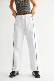 Just Black Denim - Barrel Jean Twist | White