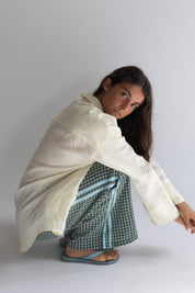 LOCOLINEN - Linen Pant | Green Check