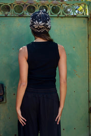IOWA Embroidered Scoop Neck Tank Top | Black