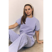 Blank Lab - Organic Cotton Terry Half Sleeve Crewneck | Lavender