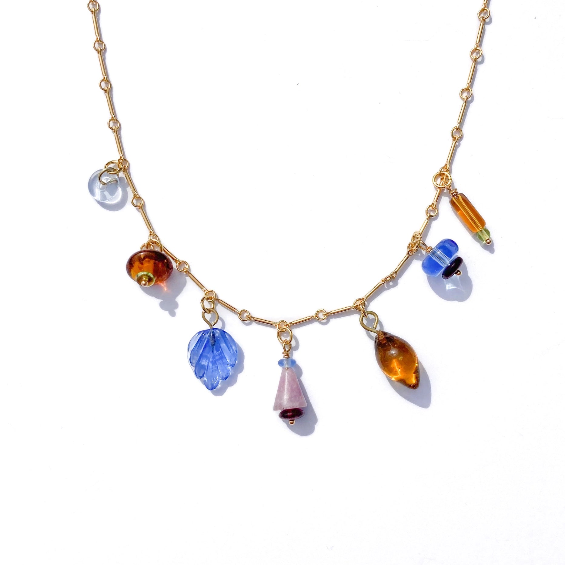 Michelle Starbuck - Charm Necklace | Lepidolite and Vintage Glass