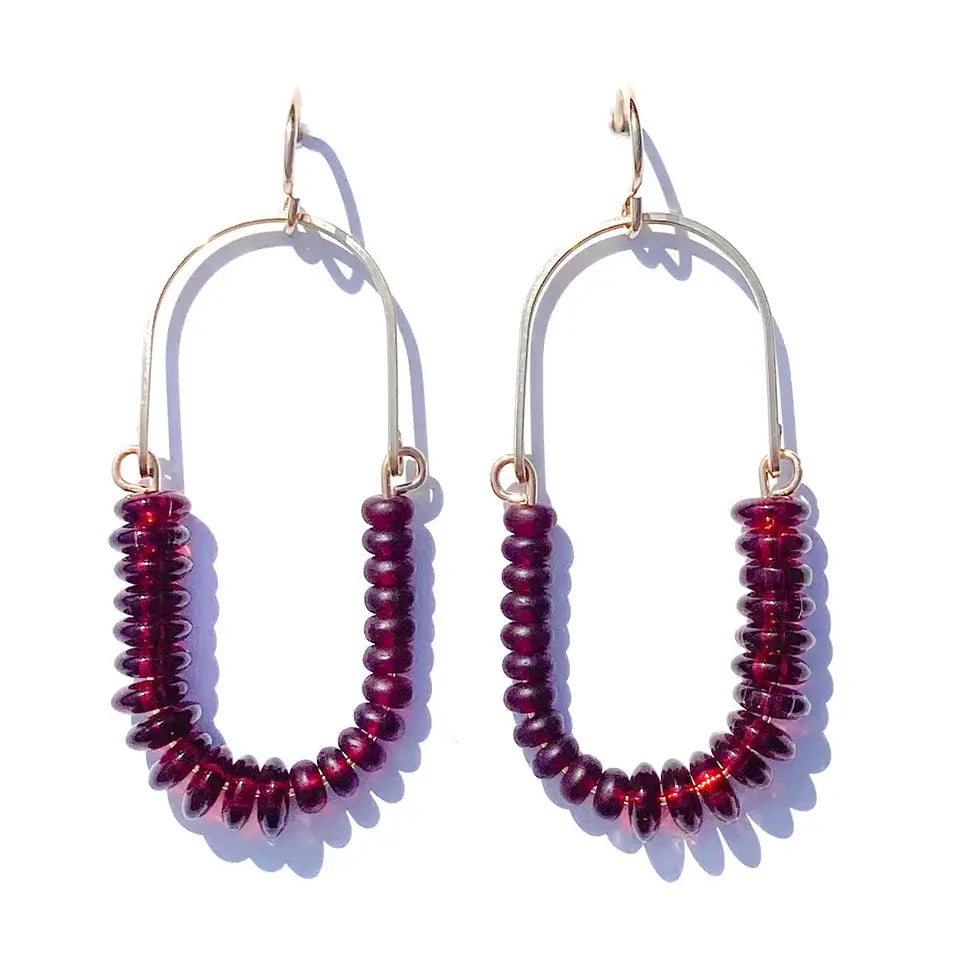 Michelle Starbuck - Balance Earrings | Oxblood