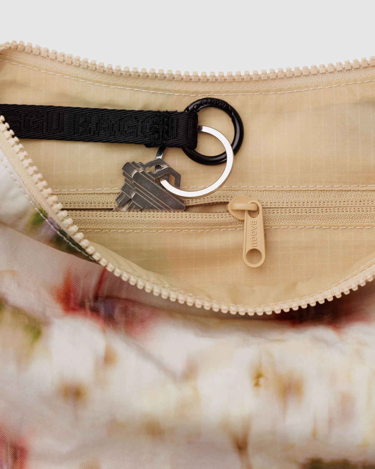 Baggu - Medium Nylon Crescent Bag | Abstract Floral