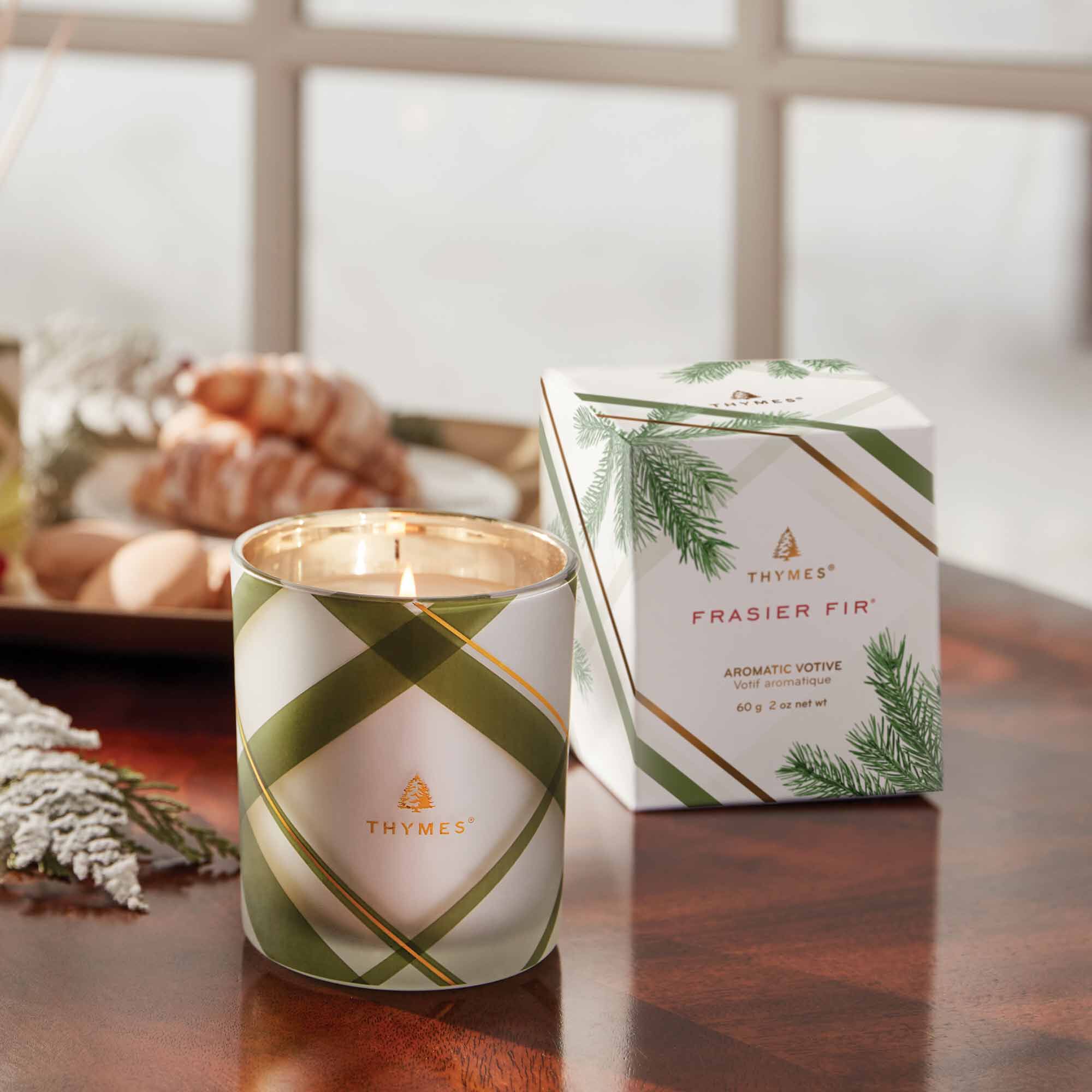 Frasier Fir - Poured Candle | Frosted Plaid Votive