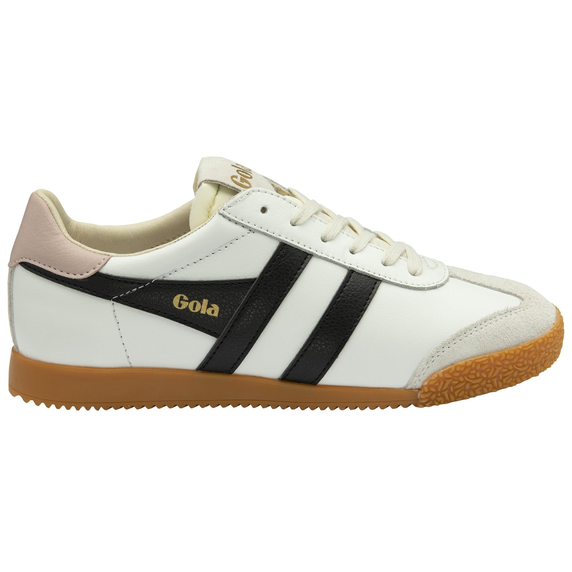 Gola - Elan Leather Sneakers | White/Black/Chalk Pink