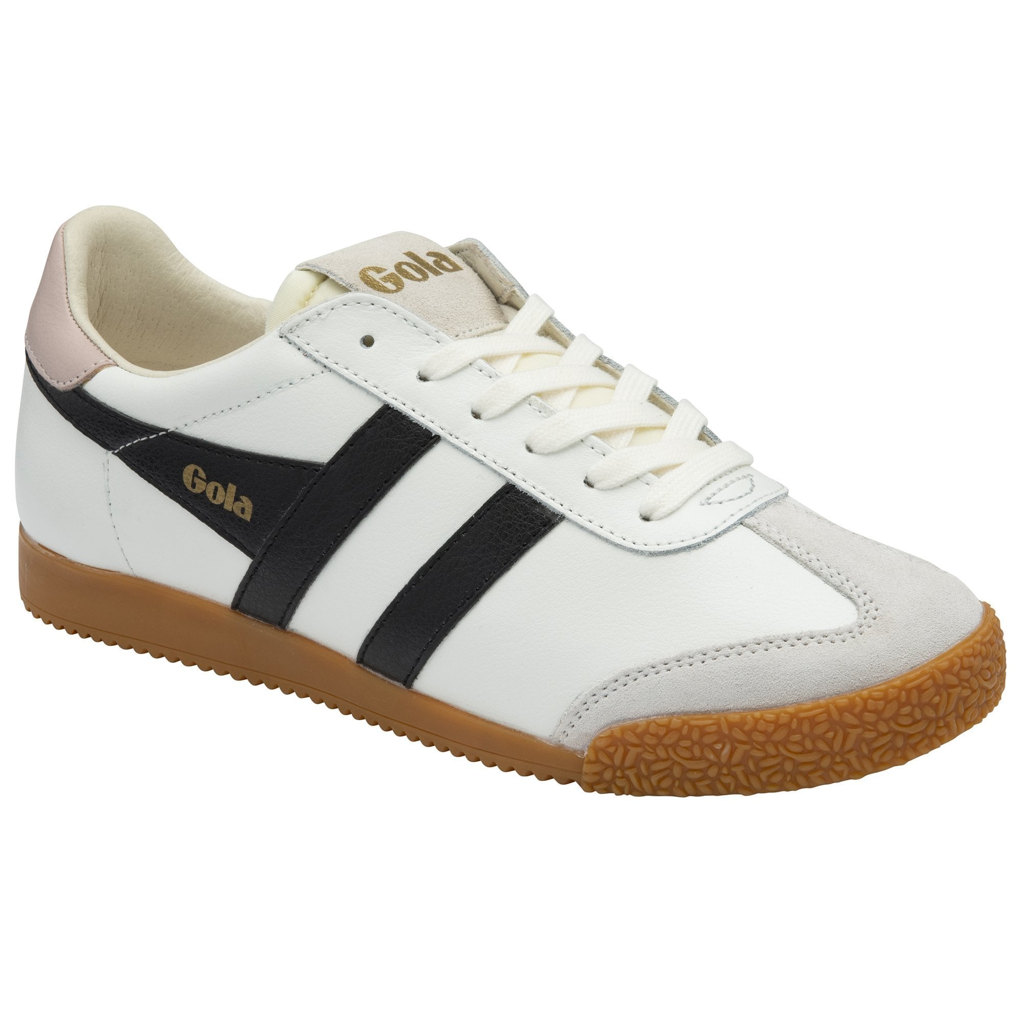 Gola - Elan Leather Sneakers | White/Black/Chalk Pink