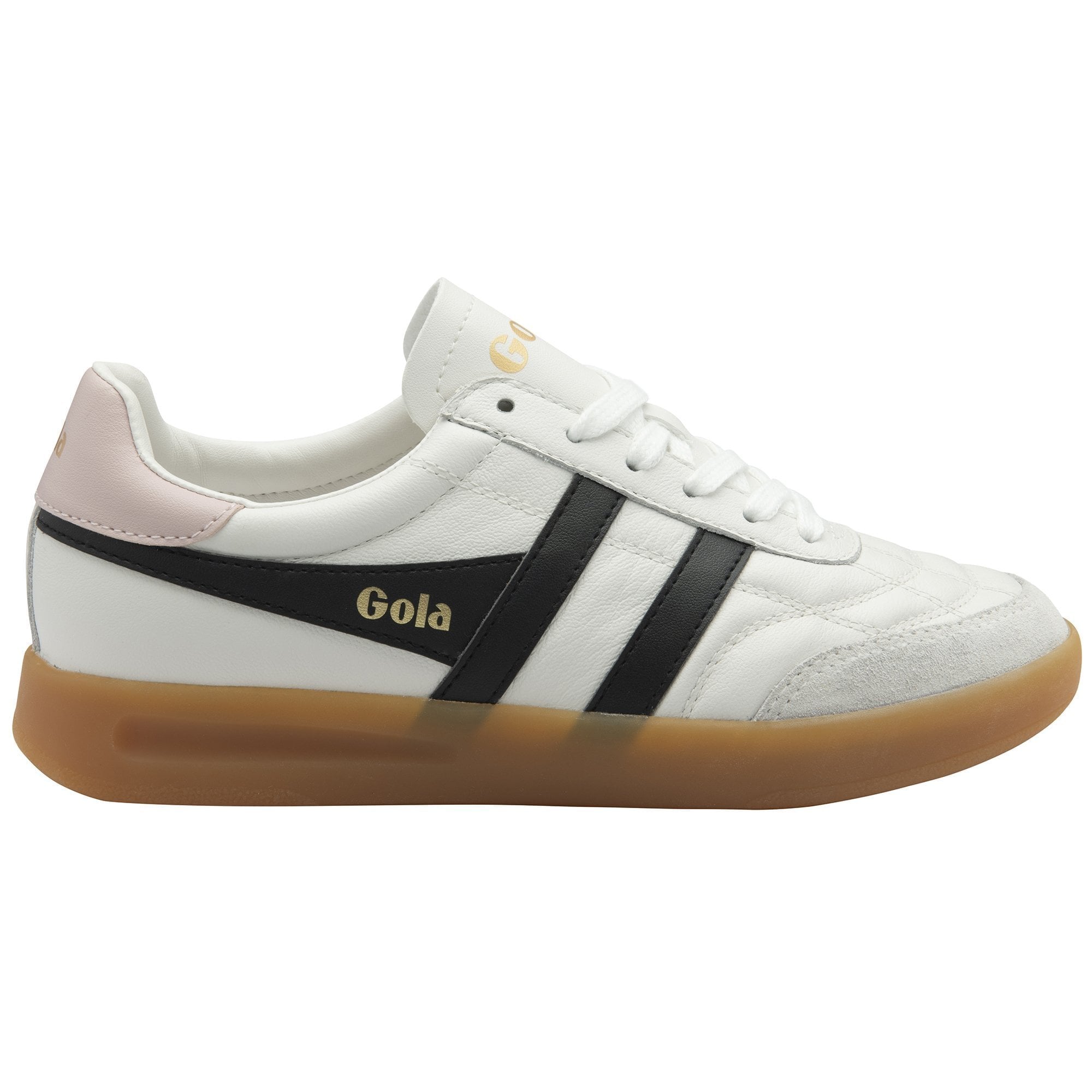 Gola - Stadia Leather Sneakers | White/Black/Chalk Pink/Gum