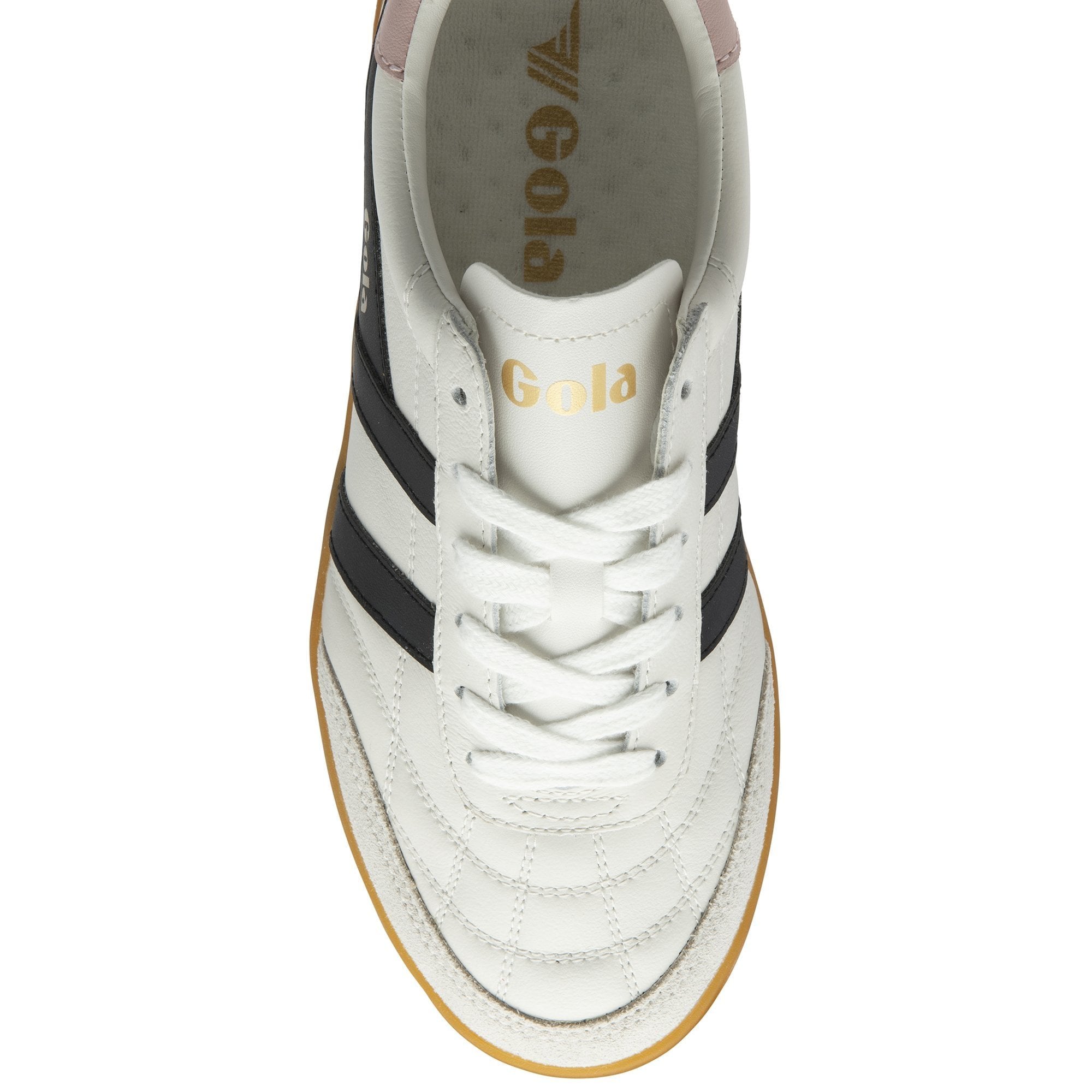 Gola - Stadia Leather Sneakers | White/Black/Chalk Pink/Gum