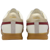 Gola - Torpedo Leather Sneakers | Off White/Deep Red/Gold