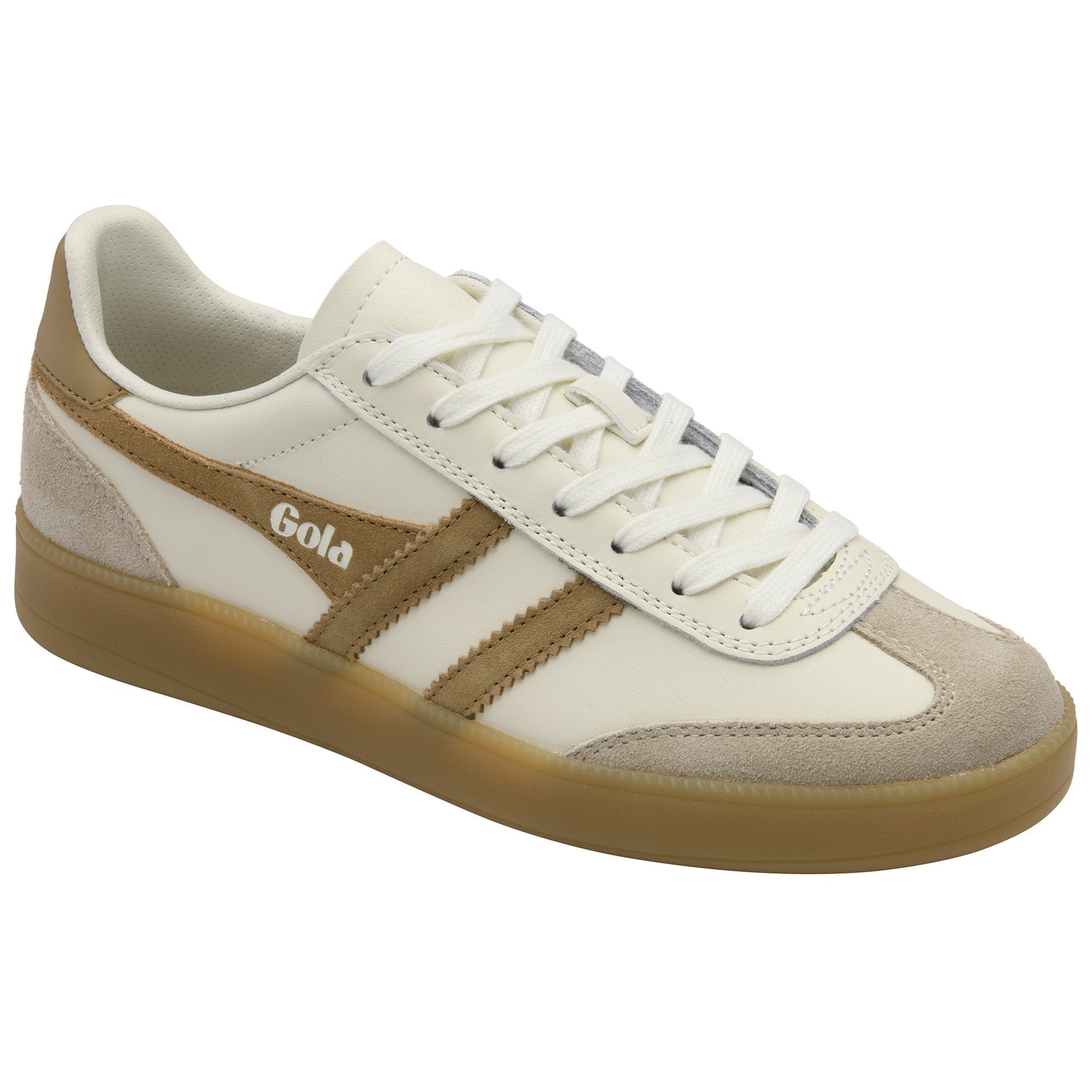 Gola - Viper Leather Sneakers | Off White/Bone/Light Caramel/Gum