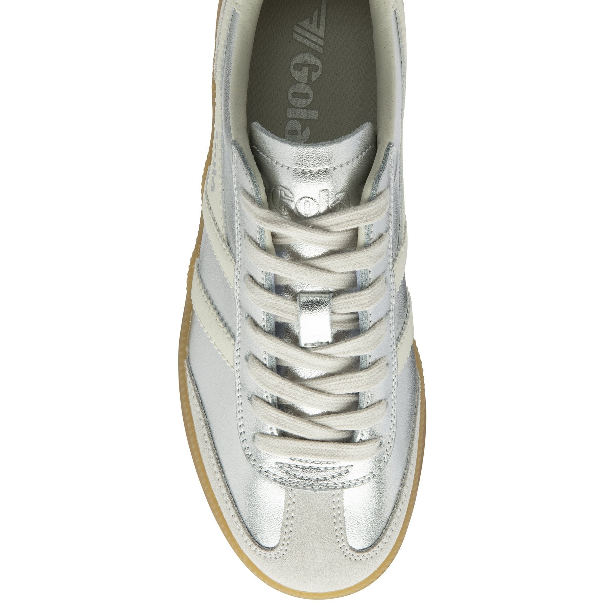 Gola - Viper Metallic Sneakers | Silver/Off White/Gum