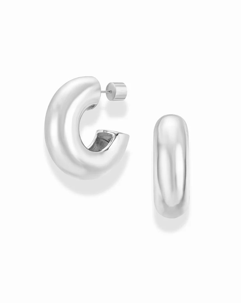 Mod + Jo - Grayson Chubby Hoops | Silver