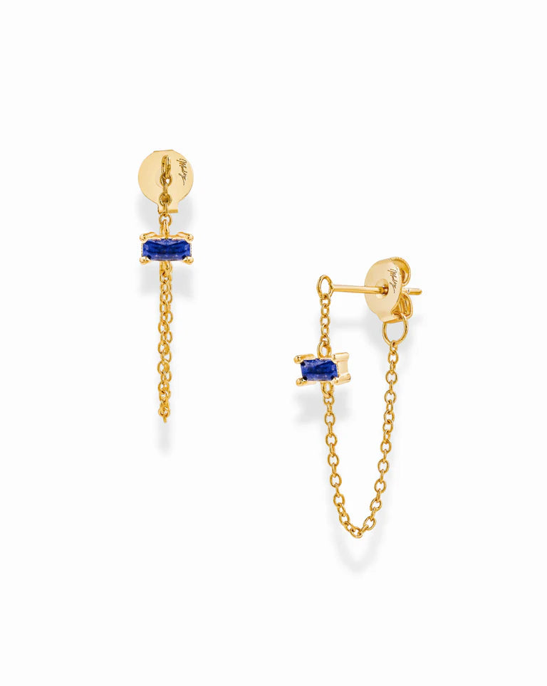 Mod + Jo - Harvey Chain Hoops | Lapis Lazuli