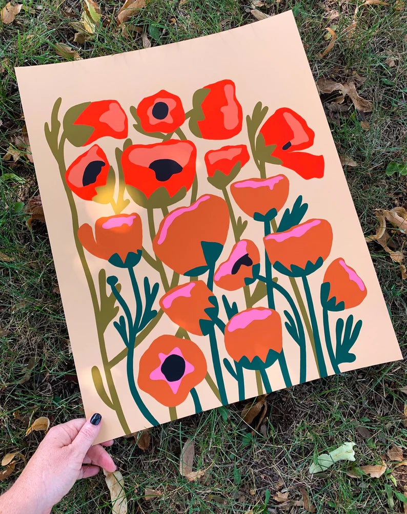 Bekah Worley Co. - Poppy Blobs Print