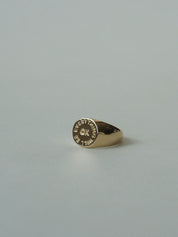 I Like It Here Club - Everything Will Be Ok Signet Ring | Gold Plate