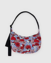 Baggu - Medium Nylon Crescent Bag | Floral Snoopy