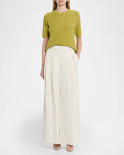 TWP Seed Stitch Audrey Cashmere Sweater in Avocado Oil (S)