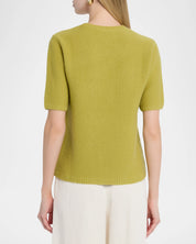 TWP Seed Stitch Audrey Cashmere Sweater in Avocado Oil (S)