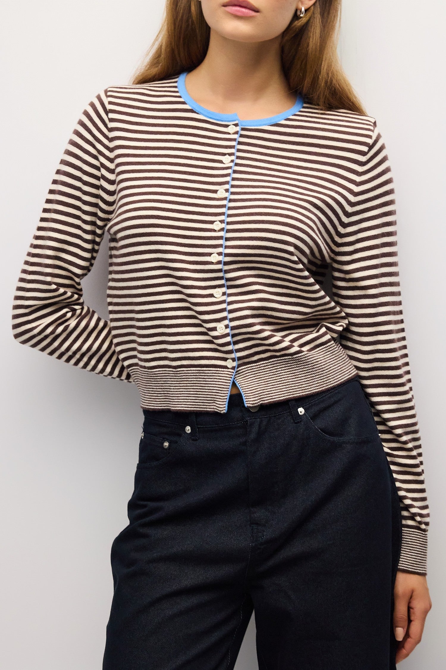 Mod Ref - The Montana Cardigan | Brown/Cream/Blue