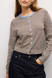 Mod Ref - The Montana Cardigan | Brown/Cream/Blue