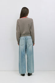Mod Ref - The Montana Cardigan Sweater | Cream-Brown-Red