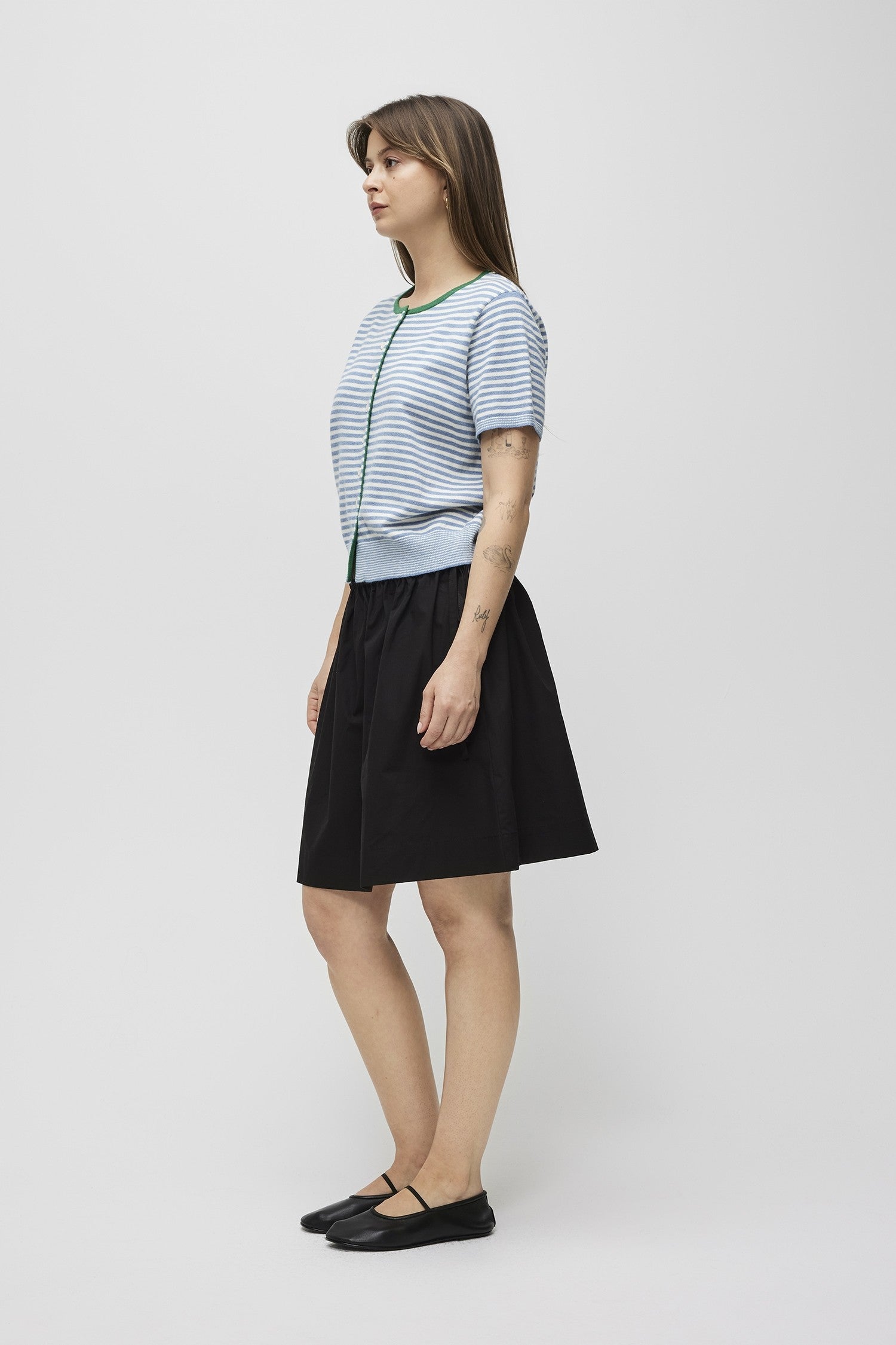 Mod Ref - The Faye Cardigan | Blue/Ivory/Green