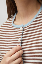 Mod Ref - The Faye Cardigan | Brown/Ivory/Blue