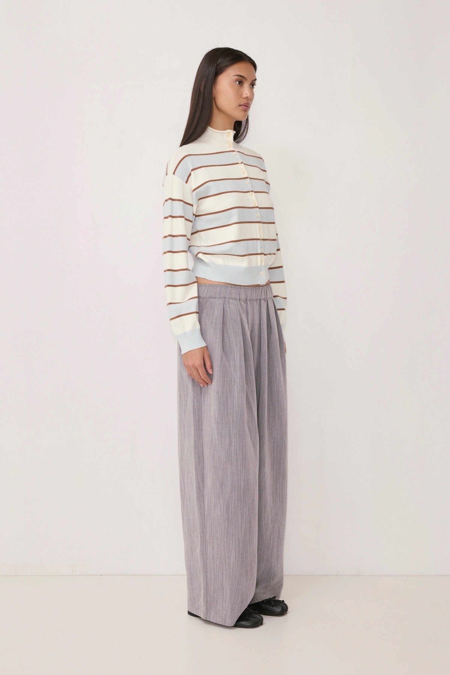 Mod Ref - The Claude Cardigan | Ivory/Blue/Mocha