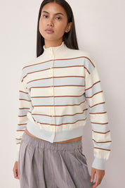 Mod Ref - The Claude Cardigan | Ivory/Blue/Mocha