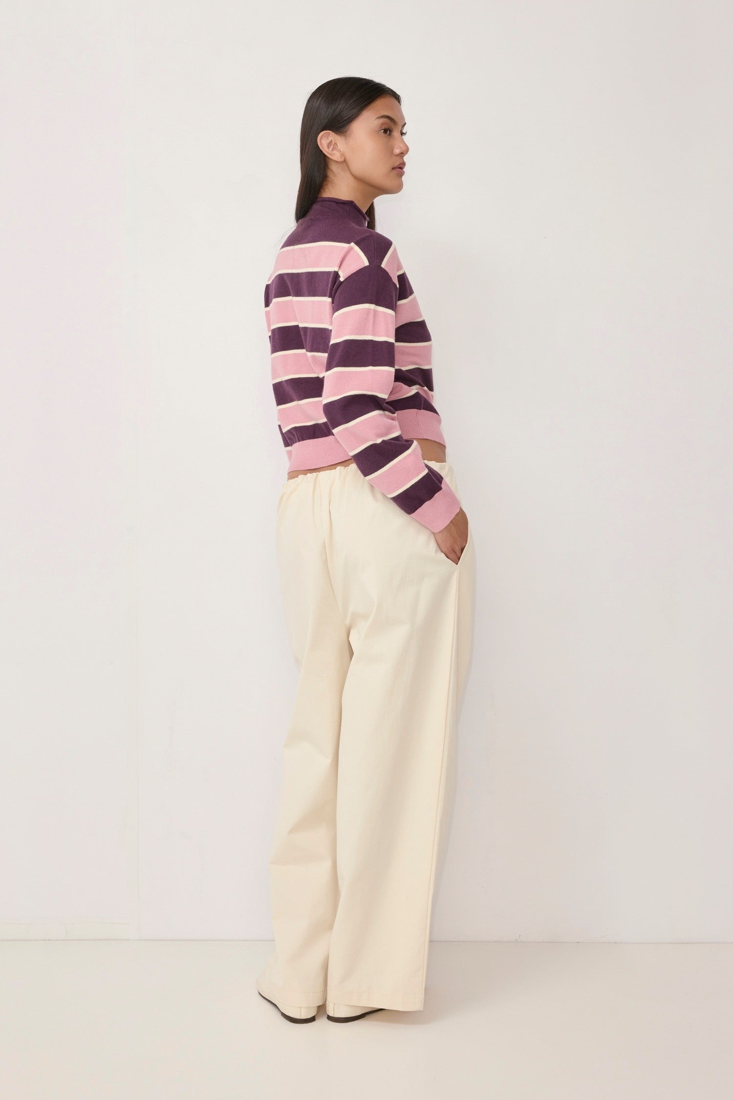 Mod Ref - The Claude Cardigan | Plum/Mauve/Cream