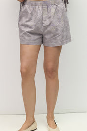 Mod Ref - The Daisy Short | Blue Brown Ivory Check