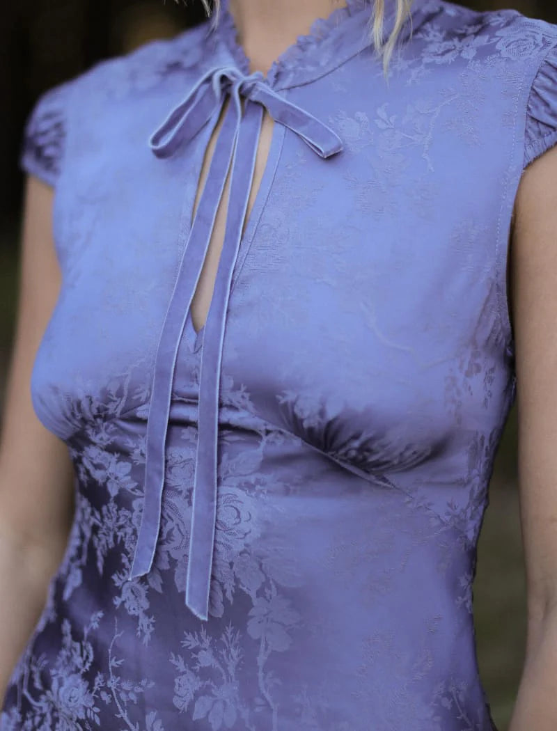 Rumored - Portofino Maxi Dress | Indigo Jacquard