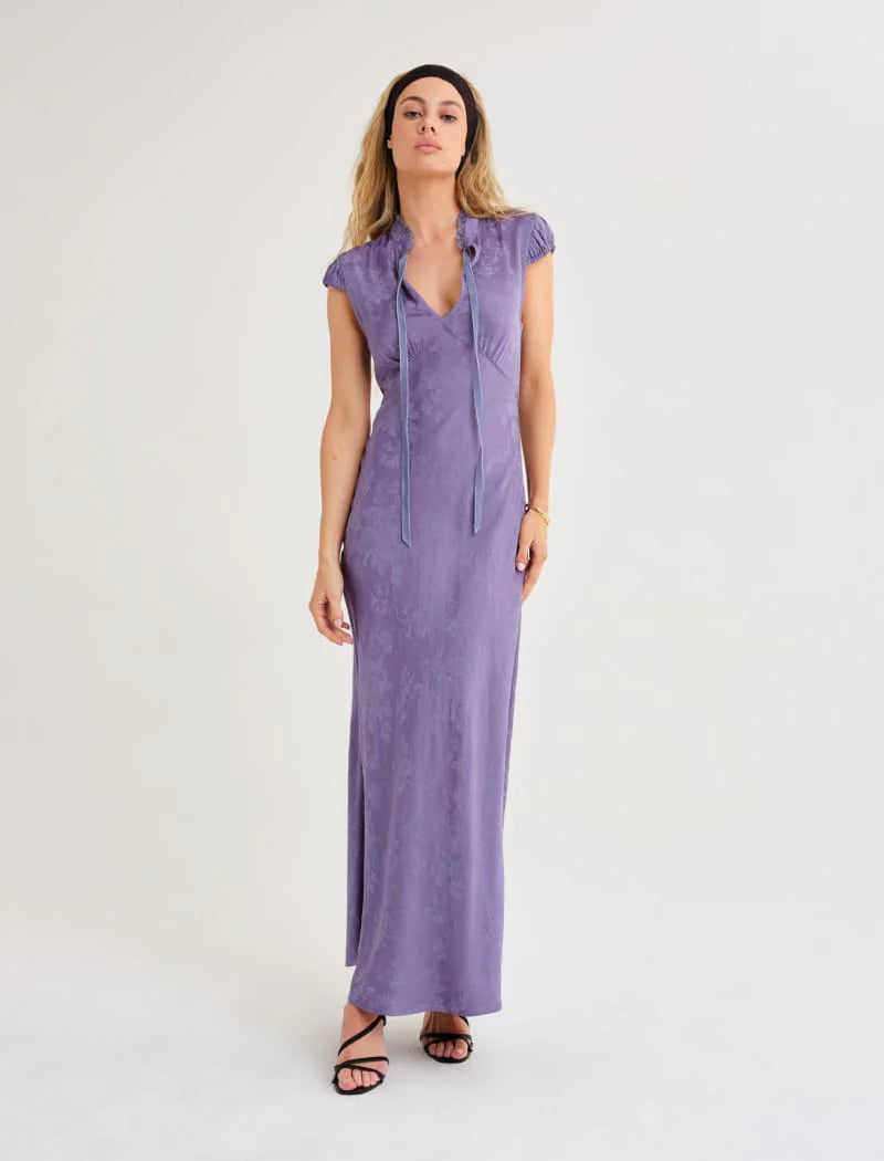 Rumored - Portofino Maxi Dress | Indigo Jacquard