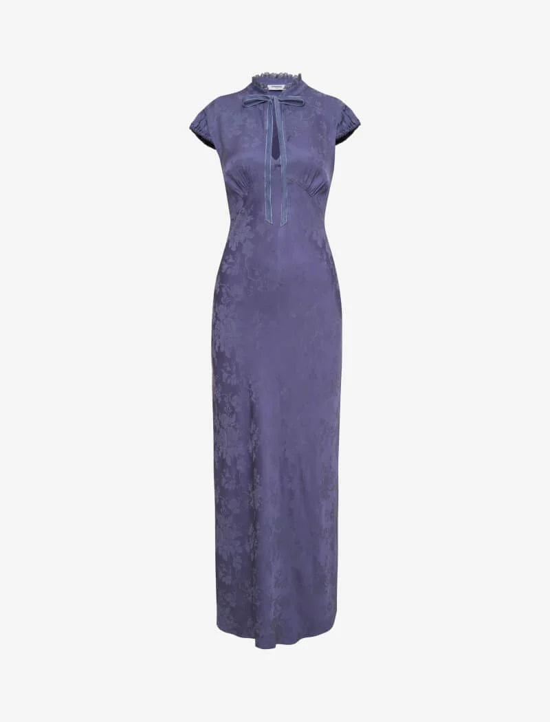 Rumored - Portofino Maxi Dress | Indigo Jacquard