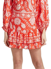 Farm Rio Orange Neon Jungle Mini Skirt (M)